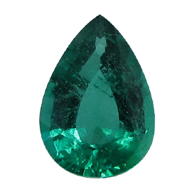 1.75 ct Pear Shape Emerald : Deep Rich Green