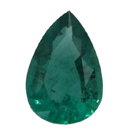 0.83 ct Pear Shape Emerald : Fine Green