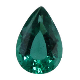 0.95 ct Rich Green Pear Shape Natural Emerald