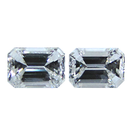 1.01 cttw Pair of Emerald Cut Natural Diamonds : F / VS1