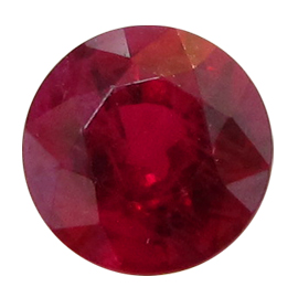 0.94 ct Round Ruby : Deep Rich Red
