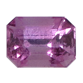 1.70 ct Emerald Cut Pink Sapphire : Pinkish Purple
