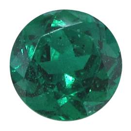 1.12 ct Round Emerald : Deep Rich Green