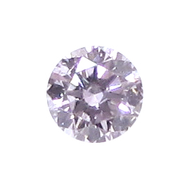 0.14 ct Round Diamond : Fancy Light Purplish Pink / SI1