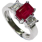 18K White Gold 2.75cttw Ruby & Diamond Ring