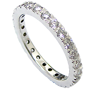 18K White Gold 1.00cttw Diamond Band