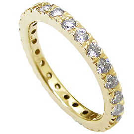 18K Yellow Gold Band : 1.00 cttw Diamonds