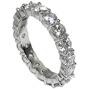 18K White Gold 3.00cttw Diamond Band