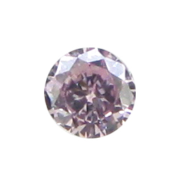 0.09 ct Round Natural Diamond : Purplish Pink