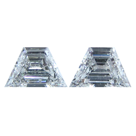0.65 cttw Pair of Trapezoid Diamonds : E / SI1