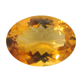 9.94 ct Oval Citrine : Orangish Yellow