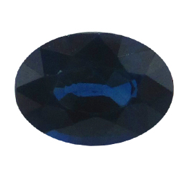 0.71 ct Oval Blue Sapphire : Deep Darkish Blue