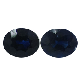 1.15 cttw Rich Royal Blue Pair of Oval Natural Blue Sapphires