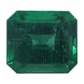 2.44 ct Rich Green Natural Emerald Cut Natural Emerald
