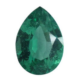 1.10 ct Pear Shape Emerald : Rich Grass Green