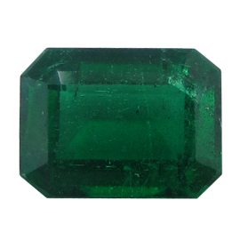 1.43 ct Emerald Cut Emerald : Deep Rich Green