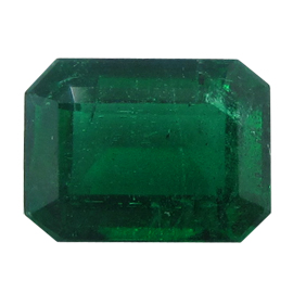 1.43 ct Emerald Cut Emerald : Deep Rich Green