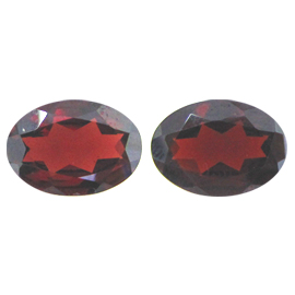 10.94 cttw Pair of Oval Garnets : Reddish Brown