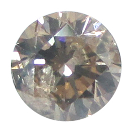 0.90 ct Round Diamond : Fancy Yellowish Brown / I1