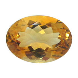 6.43 ct Orangish Yellow Oval Natural Citrine