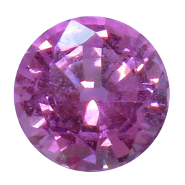 0.74 ct Round Pink Sapphire : Rich Pink