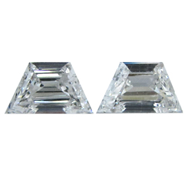 0.90 cttw Pair of Trapezoid Diamonds : G / VS2