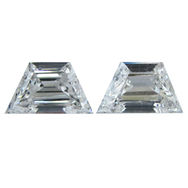 0.90 cttw Pair of Trapezoid Natural Diamonds : G / VS2