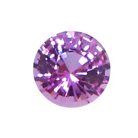 0.87 ct Round Pink Sapphire : Rich Pink