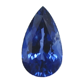 0.86 ct Pear Shape Blue Sapphire : Royal Blue