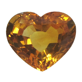 4.60 ct Golden Yellow Heart Shape Natural Yellow Sapphire
