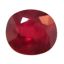 4.85 ct Oval Ruby : Rich Red