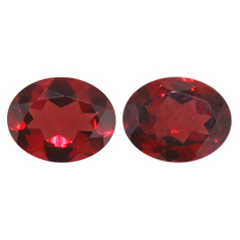 5.57 cttw Pair of Oval Garnets : Rich Brown