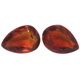 1.43 cttw Pair of Pear Shape Citrines : Orangish Brown