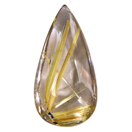 29.45 ct yellow Pear Shape Natural Rutile
