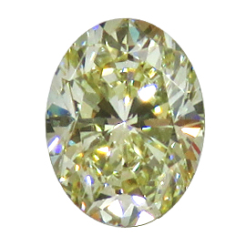 0.85 ct Oval Diamond : Fancy Light Yellow / SI1