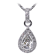 18K White Gold 1.00cttw Diamond Pendant