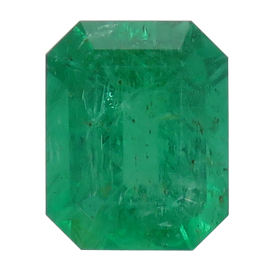 2.03 ct Emerald Cut Emerald : Rich Green