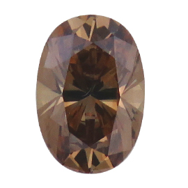 1.71 ct Oval Diamond : Fancy Orange Brown / VS1
