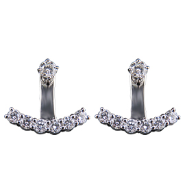 18K White Gold Drop Earrings : 1.65 cttw Diamonds
