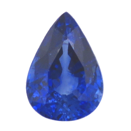 0.92 ct Pear Shape Blue Sapphire : Royal Blue