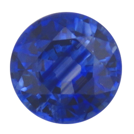 0.44 ct Round Blue Sapphire : Rich Royal Blue