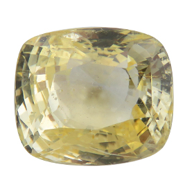 11.00 ct Cushion Cut Yellow Sapphire : Fine Yellow