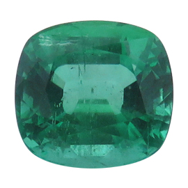 4.89 ct Cushion Cut Emerald : Rich Green