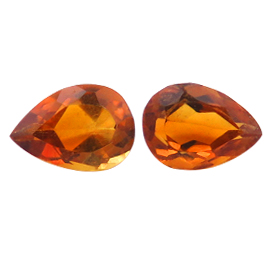 1.38 cttw Rich Darkish Yellow Pair of Pear Shape Natural Citrines