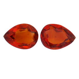 1.40 cttw Reddish Brown Pair of Pear Shape Natural Citrines