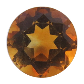 0.97 ct Round Citrine : Yellowish Orange