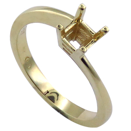 18K Yellow Gold Solitaire Setting