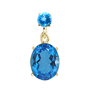 18K Yellow Gold 4.50 cttw Topaz Floating Earrings