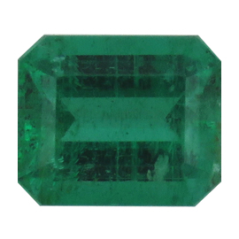 0.74 ct Rich Green Natural Emerald Cut Natural Emerald
