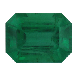 0.75 ct Soft Green Natural Emerald Cut Natural Emerald